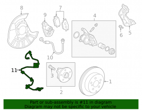 Electric handbrake wire right Toyota Venza 21-