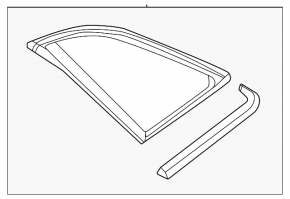 Rear left fixed glass window Audi A3 22-26