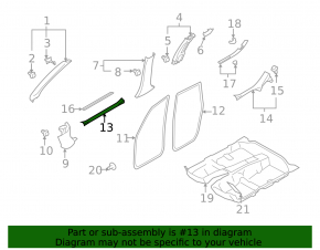 Front right door sill plate for Subaru Forester 2013 SH