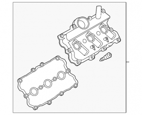 Valve cover Porsche Macan 15-18 3.0T CTMA left