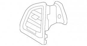 Front panel air duct deflector left Hyundai Santa FE Sport 13-18 with wood insert