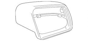 Right mirror cover Mercedes W166 ML/GLE 12-19 black