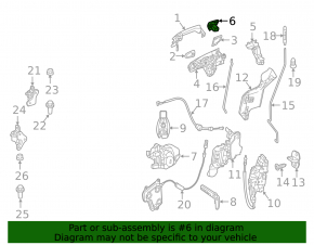 Plug outer handle front left Mercedes GLA 15-20 keyless