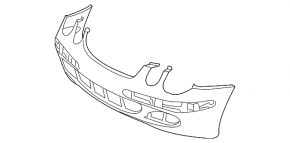 Bare front bumper for Mercedes W211 pre-restoration