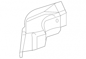 The counter part of the rear door lock, right Mercedes Metris W447 16-23