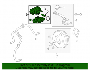 Master brake cylinder with reservoir Ford Fiesta 11-19