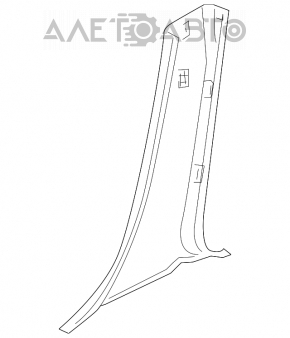 Center pillar trim lower right Mazda3 03-08