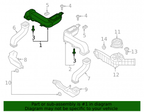 Battery Cooling Duct Upper Right Lincoln MKZ 13-20 Hybrid
