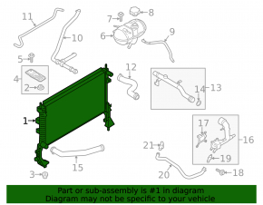 Radiator cooling water Ford Mustang mk6 15- 2.3T SIGNEDA