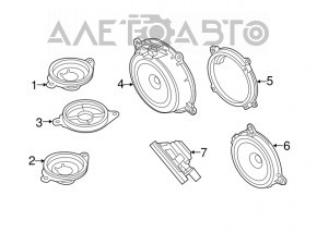 Speaker in dashboard left Mazda 6 13-21