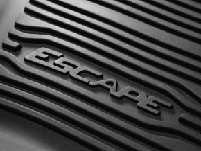 Rear left floor mat for Ford Escape MK4 20-26, black rubber