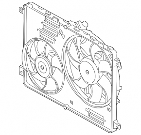 Radiator shroud diffuser assembly for Land Rover Range Rover Evoque 12-18