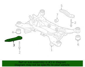 Rear subframe burr front left Jaguar F-Pace X761 17-18 rusty