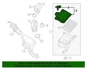 Lexus CT200h 11-17 Air Filter Housing Upper Cover Without Flow Meter