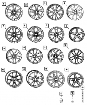 Wheel disk R18 Dodge Challenger 15-19 rest type 1 chips