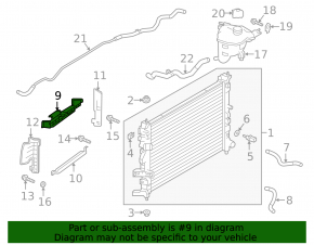 Upper radiator deflector Infiniti QX50 19-20