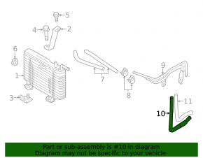Mitsubishi Outlander 16-20 lower oil cooling radiator pipe, 2.4, type 1