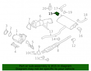 Rear right muffler bracket Volvo XC60 18-23