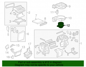 Motor heater fan Chevrolet Bolt EV 17-23