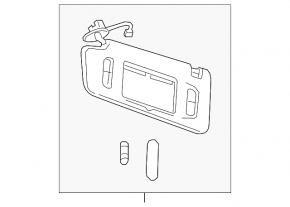Right visor Buick Encore 17-19 ser