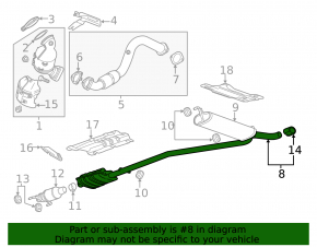 Rear muffler with barrel for the 19-21 Buick Encore LUV