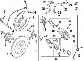 Rear left brake hose for Nissan Ariya 23-25