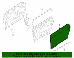 Door bare front right BMW i3 14-20
