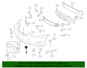 Lexus IS250 IS350 10-13 Front Bumper Tow Hook Cap