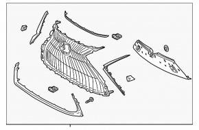 Radiator grill grill Lexus ES250 ES350 22-