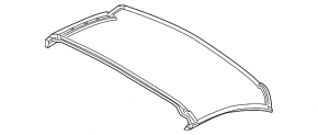 Seal for central part of folding roof with moldings BMW 4 F33 14-20 convertible, matt chrome