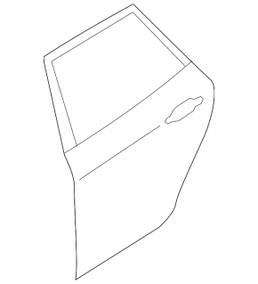 Door assembly rear left Subaru Impreza WRX GH 08-11