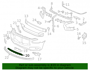 Lower grille of the front bumper Infiniti QX60 16-rest, for parking sensors