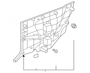 Rear side trim left Toyota Solara 2.4 04-08