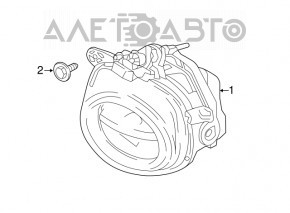 Left fog light for BMW X5 F15 14-18 LED, sand