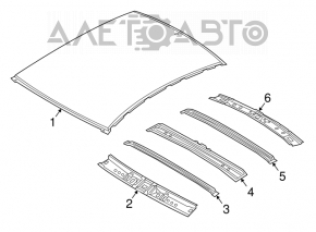 Metal roof Hyundai Elantra AD 17-20 without a hatch for the antenna