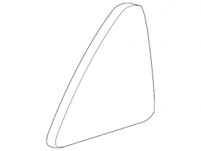 Toyota Avalon 2005-2006 rear right triangle door glass