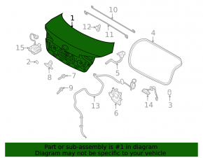 Trunk lid Kia Optima 11-13 prerest