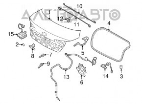 Trunk lid Kia Optima 11-13 prerest