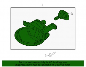 Fog light left PTF VW Touareg 11-16
