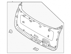 Kia Sorento 21-22 HEV black lower tailgate trim
