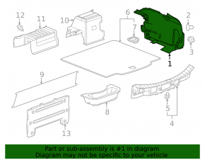 Right arch trim Chevrolet Impala 14-20