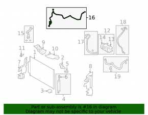 Nissan Murano Z51 09-14 air conditioner heater-condenser tube