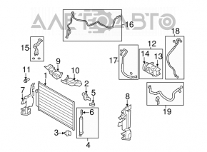 Nissan Murano Z51 09-14 air conditioner heater-condenser tube