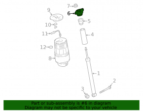 Rear left shock absorber support for Porsche Panamera 17-23