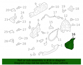 Front left door lock trim for Porsche Cayenne 19-26