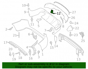Mercedes GLC 300/350e/43 16-19 rear bumper tow hook cap structure