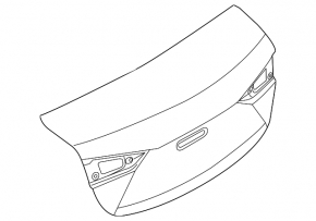 Trunk lid Mazda 3 14-18 BM under spoiler