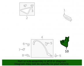 Mudguard front left Ford Escape 13-19 prerest