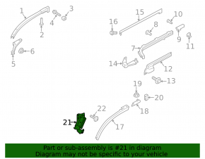 Door hinge lower rear right Ford Transit Connect MK2 13-23