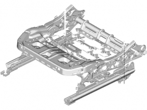 Ford Fusion mk5 17-20 passenger seat longitudinal adjustment motor with mount, without frame, broken mount